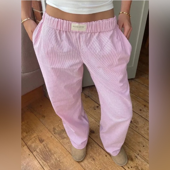 Elastic Waist Wide Leg Pants